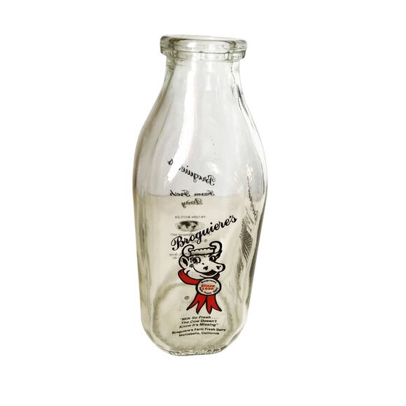 Broguiere’s Montebello California Milk Bottle 1 Quart Operation Desert Storm - Picture 2 of 6